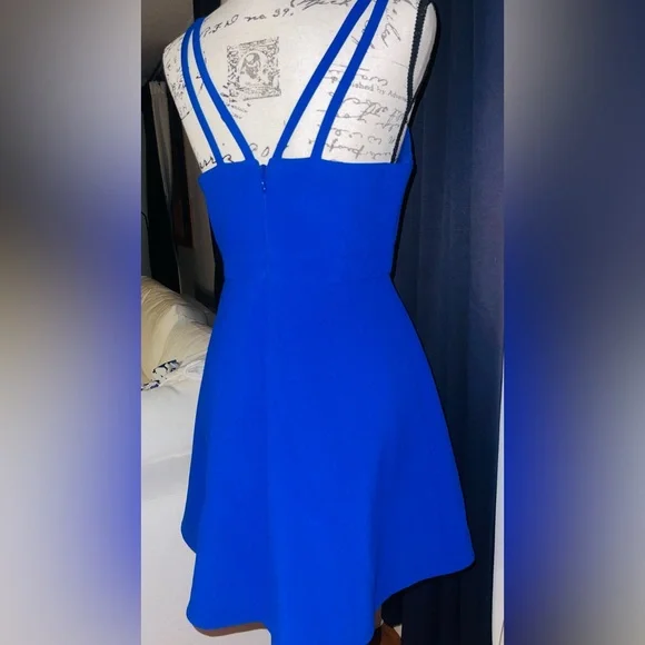 BCBGMAXAZRIA Royal Blue Fit & Flare Dress – Size 8 - Picture 4 of 7